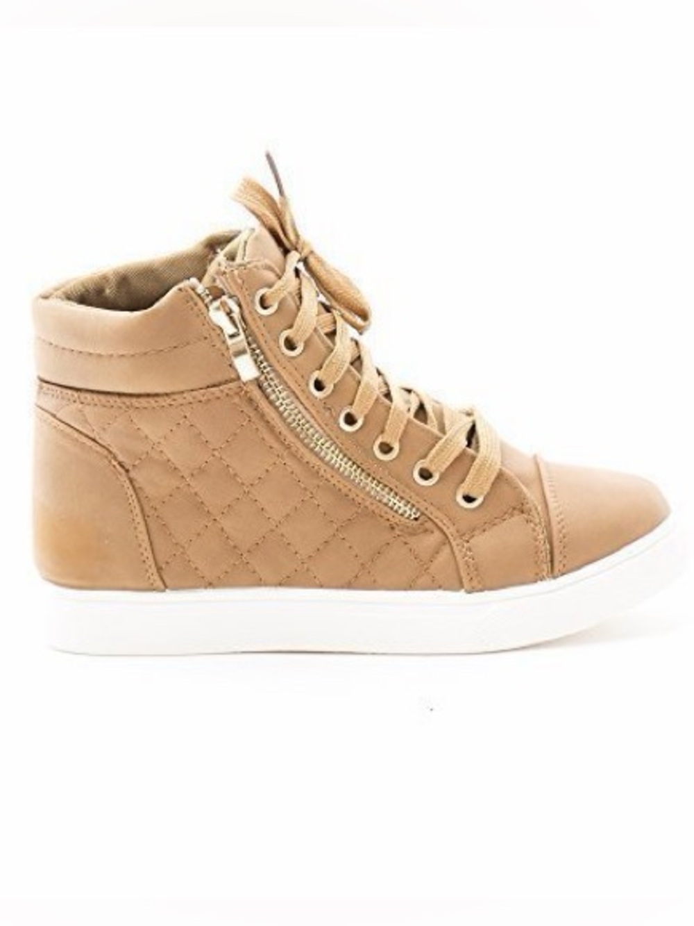 𝐒𝐎𝐇𝐎 | QUILTED ZIPPER HIGH TOP SNEAKERS